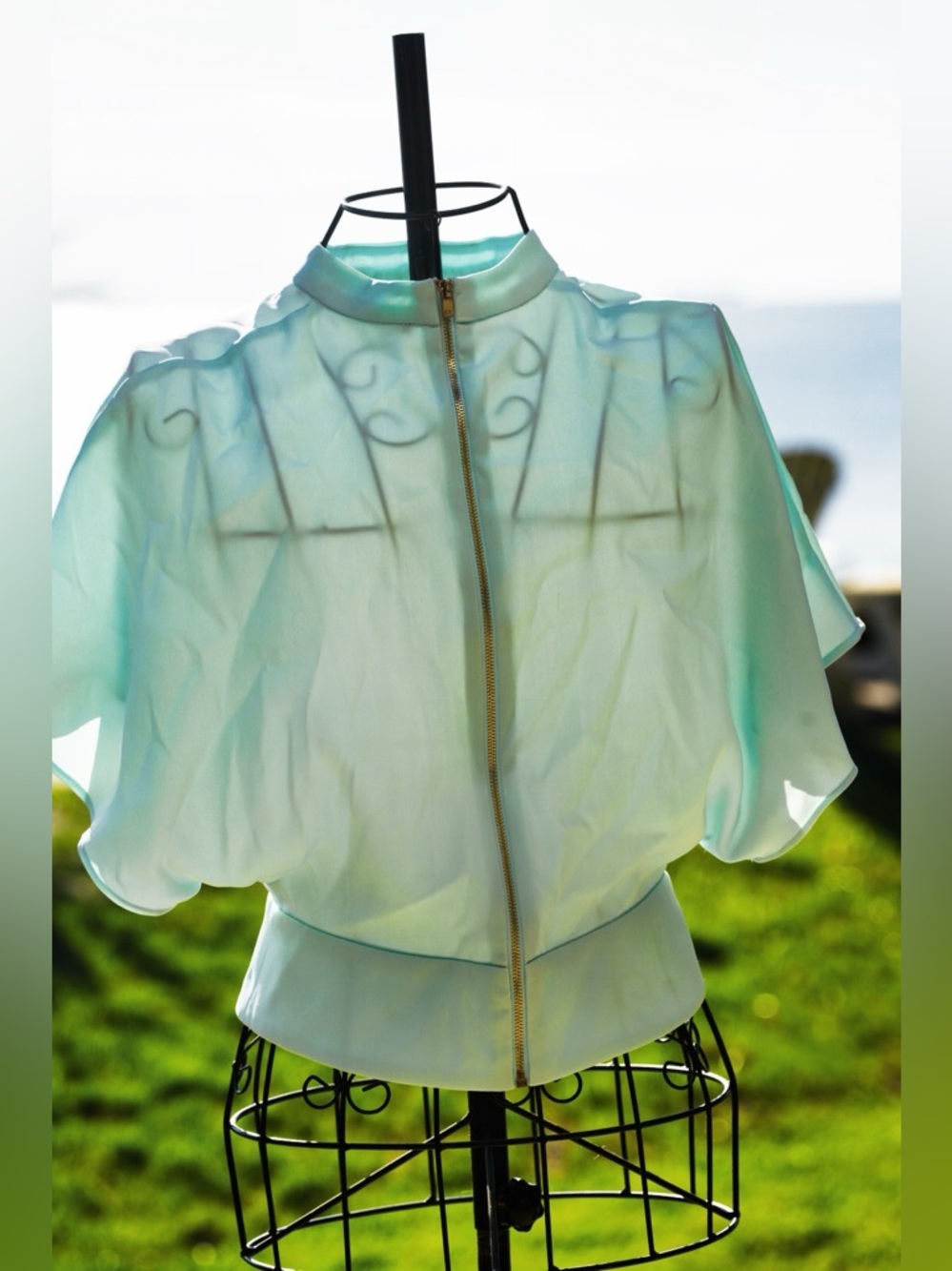 Trend Love Republic Mint Green Organza Blouse - EU Size 36 - Picture 4 of 5